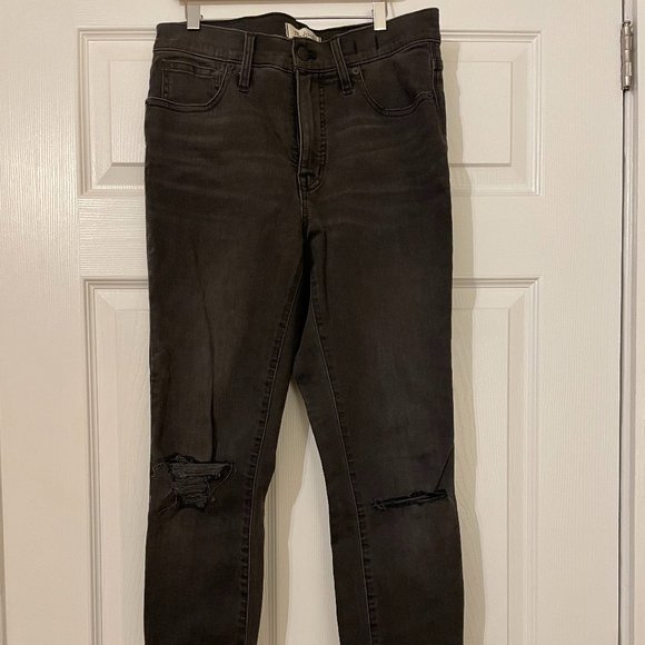 Madewell High Rise Black Skinny Jeans - Picture 1 of 4